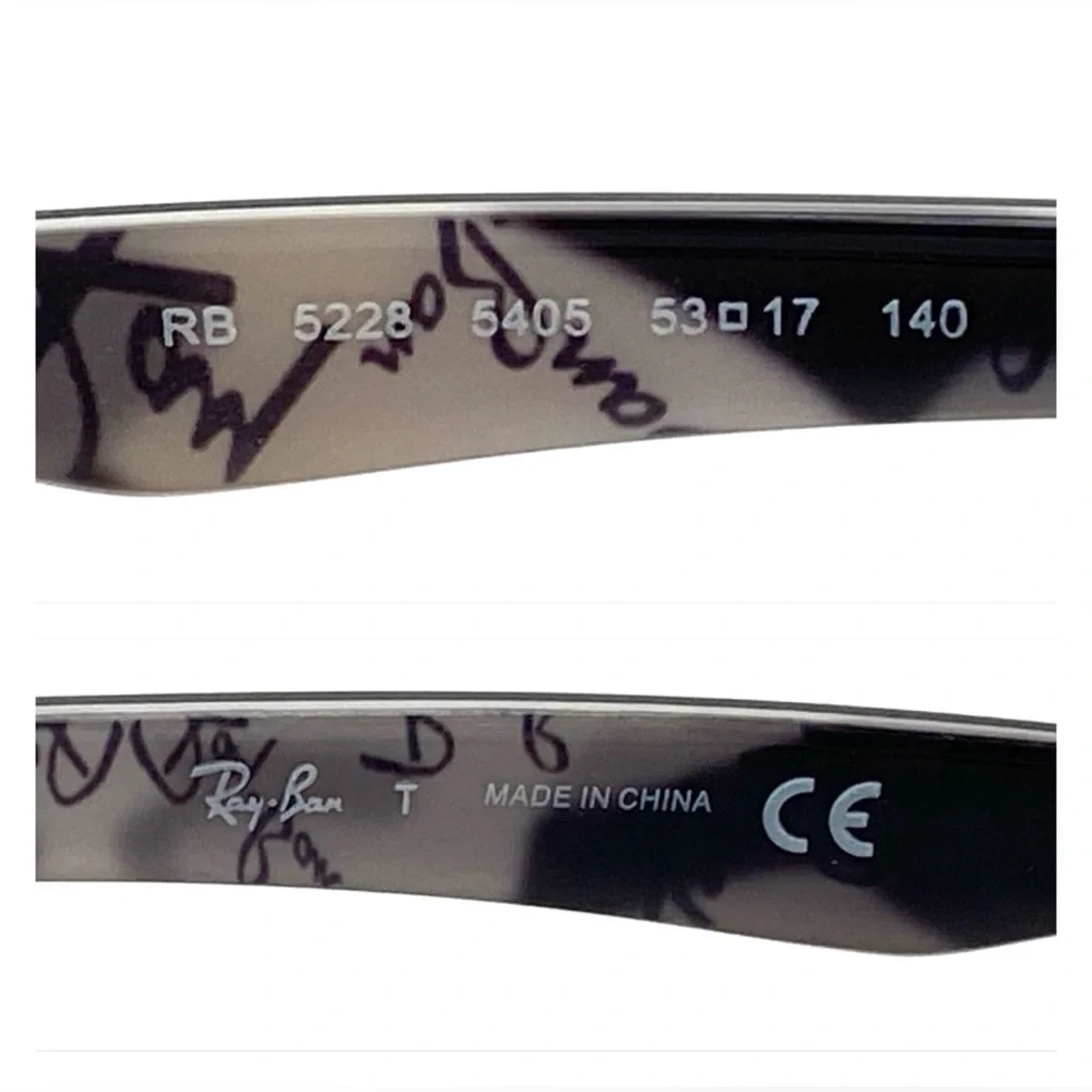 Ray Ban Women’s Marbleized Black/White Retro Wingtip Eyeglass Frames